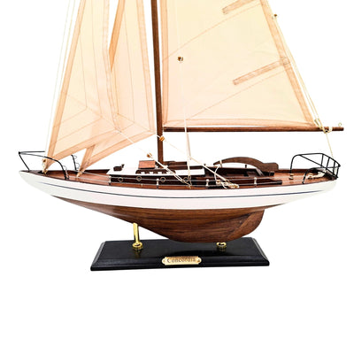 Modelo de Iate à Vela 66 cm com possibilidade de personalização por gravação