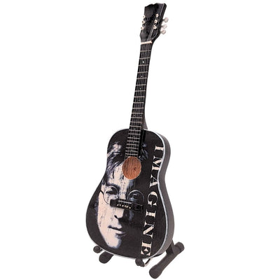 Mini guitarra decorativa John Lennon The Beatles 24 cm com gravação personalizada