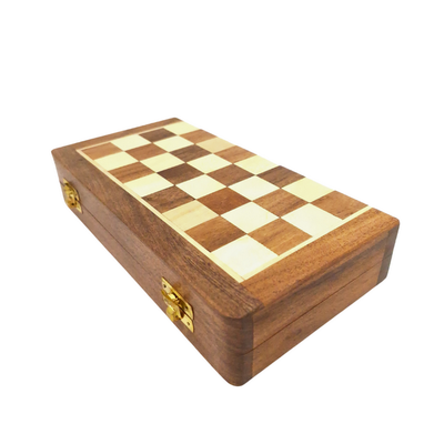 Xadrez magnético de madeira 25x25 cm com possibilidade de personalização por gravação
