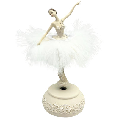 Caixa de Música Bailarina Rainha da Neve Móvel 23,5 cm com Gravação