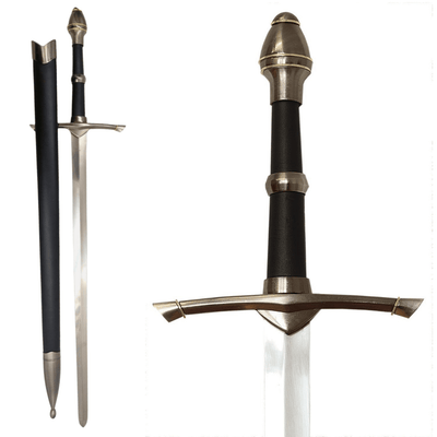 Espada de Cavaleiro em Aço com Bainha, 105 cm — Réplica elegante em aço inoxidável com possibilidade de gravação