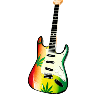 Breloczek Gitara Bob Marley Reggae z Mahoniu z Możliwością Personalizacji Grawerem