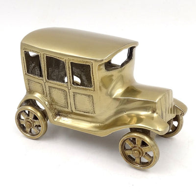 Modelo de Carro Retro BMW Dixi em Metal na Cor Latão Antigo com Possibilidade de Personalização por Gravação