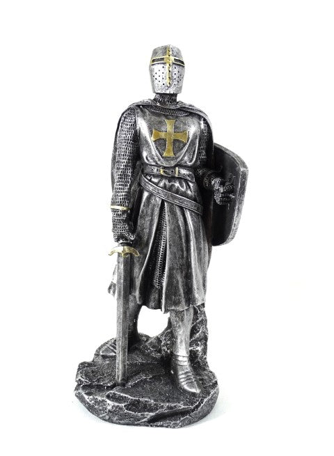 Figura de Cavaleiro Cruzado de 30cm com Gravação