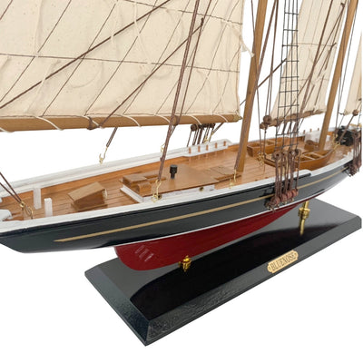 Modelo de veleiro Bluenose 80cm com possibilidade de personalização por gravação