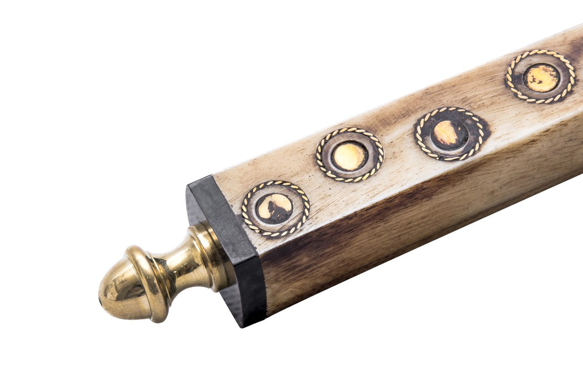 Lupa em Latão com Vidro Ampliador Retro e Cabo de Osso
