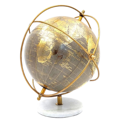 Globo decorativo em base de pedra GLB-127