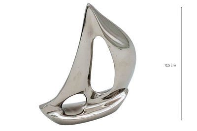 Iate elegante de alumínio prateado 12,5 cm com possibilidade de gravação