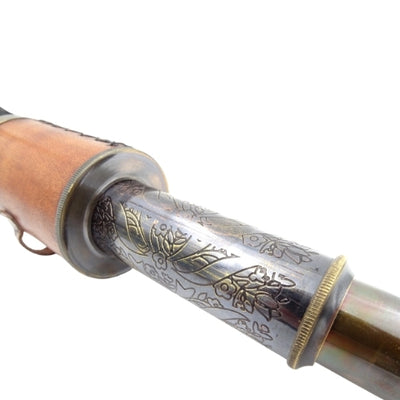 Telescópio de Latão Retro com Correia de Couro NC1596 com Possibilidade de Personalização por Gravação