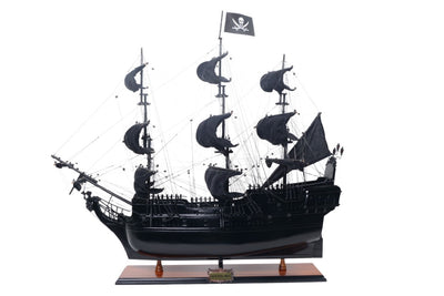 Modelo de Navio Pirata Pérola Negra BP80R com Possibilidade de Personalização por Gravação, comprimento 89 cm, presente exclusivo para qualquer ocasião, artesanato artístico, base em madeira