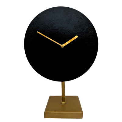 Relógio Metálico Redondo Elegante 4122 em Dourado e Preto com Possibilidade de Personalização por Gravação
