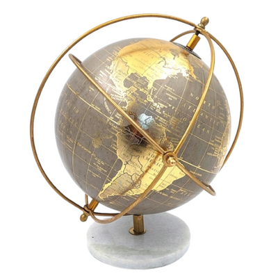 Globo decorativo em base de pedra GLB-127