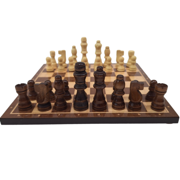 Xadrez grande de madeira 37 x 37 cm com possibilidade de personalização por gravação
