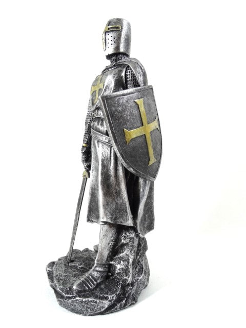 Figura de Cavaleiro Cruzado de 30cm com Gravação