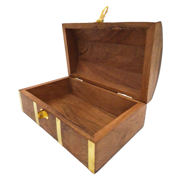 Caixa de madeira marinheira vintage DNU-020 com motivo de âncora em latão, gravação personalizada, ideal para presente para amantes do mar, dimensões 18,4 × 12,7 × 7,6 cm