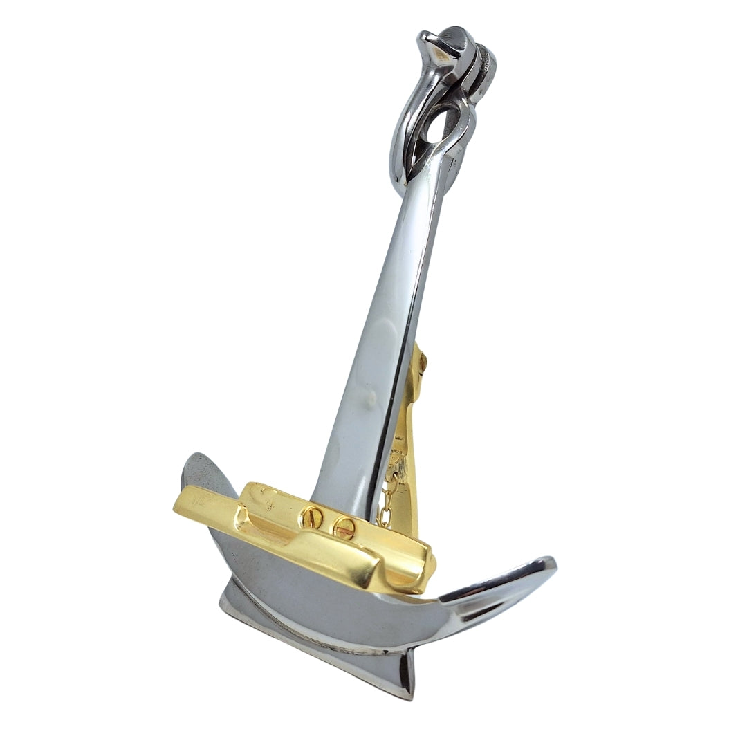 Suporte para Smartphone Âncora MT201 com Acabamento Metálico, Possibilidade de Personalização por Gravação, Presente Ideal para Marinheiro, Altura 25 cm, Largura 16 cm