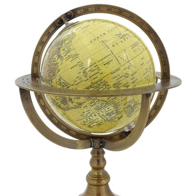 Globo decorativo com base em latão e possibilidade de personalização por gravação