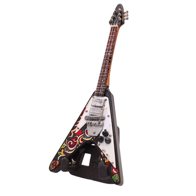 Mini guitarra 15cm Jimmy Hendrix com possibilidade de personalização com gravação