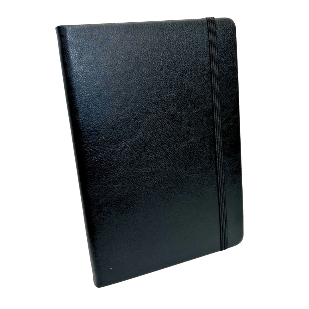Conjunto Elegante Classico para Presente com Personalização - Caderno de Pele A5, Guarda-Chuva, Caneta, Porta-Cartões e Porta-Chaves em Caixa de Presente Estética