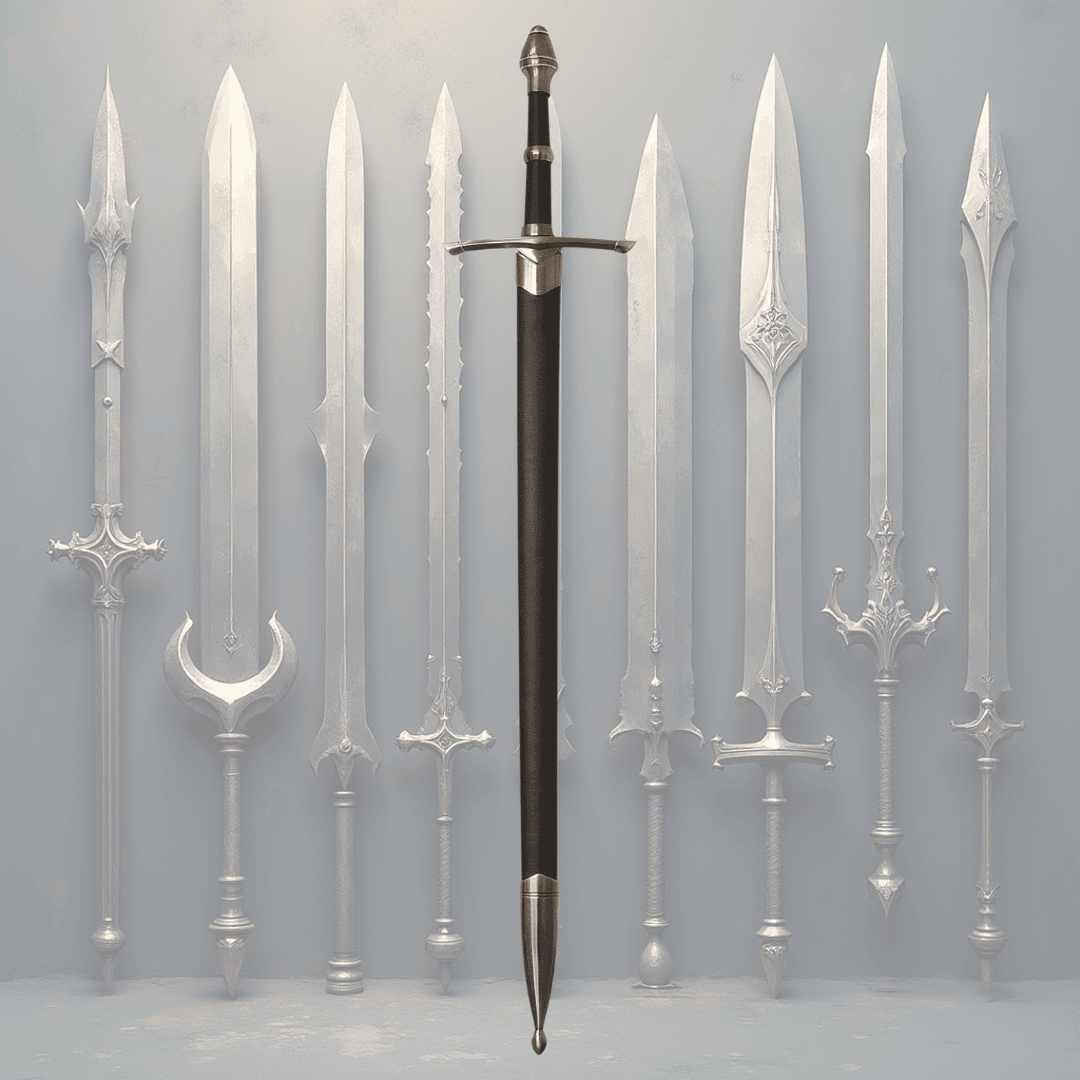 Espada de Cavaleiro em Aço com Bainha, 105 cm — Réplica elegante em aço inoxidável com possibilidade de gravação
