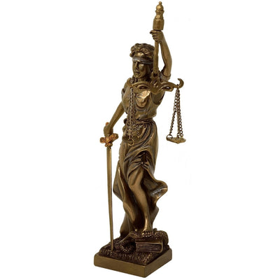 Estatueta de Têmis Deusa da Justiça 20 cm com possibilidade de personalização por gravação
