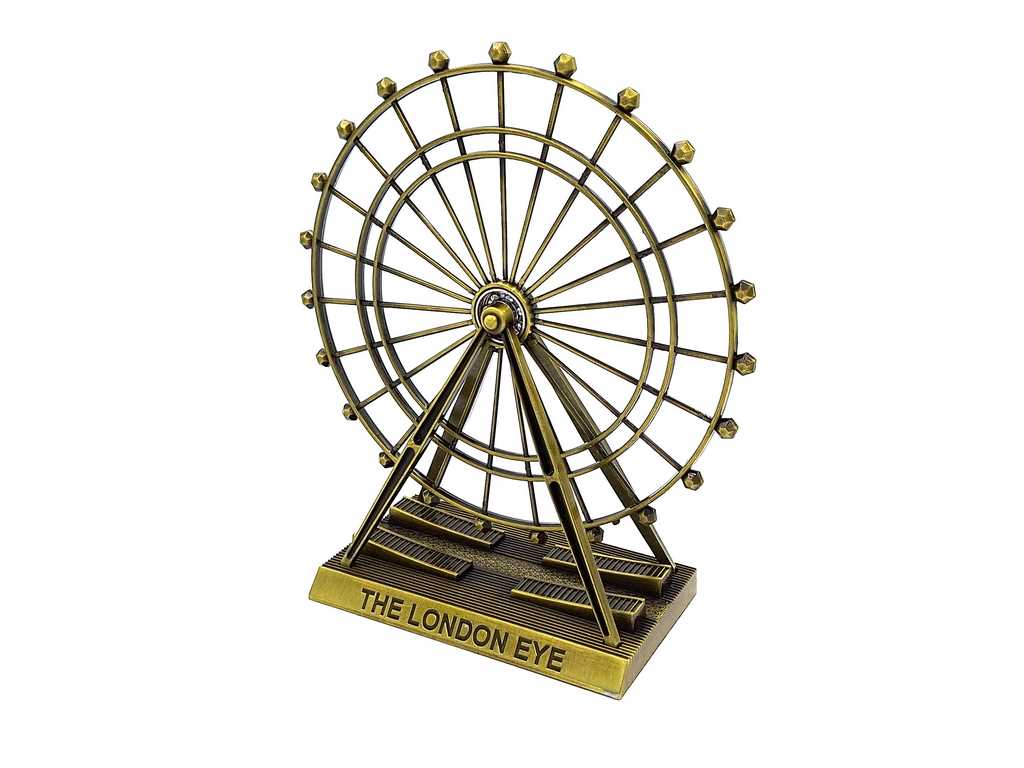 Roda gigante - decoração em metal na cor castanha/cobre com possibilidade de personalização por gravação
