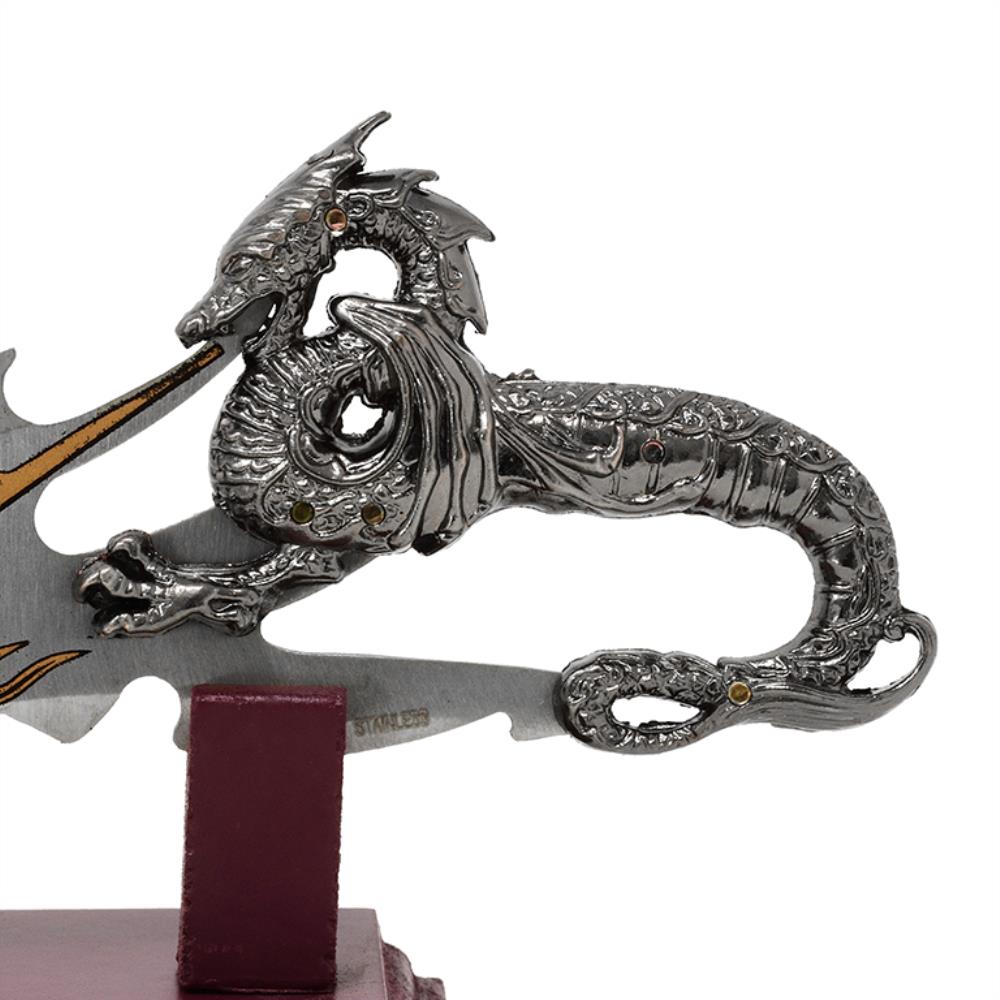 Adaga decorativa dragão 19 cm com possibilidade de personalização por gravação