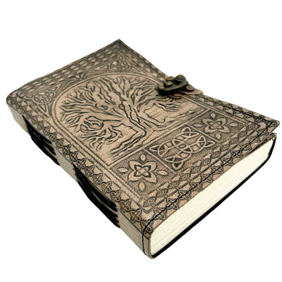 Caderno de Couro Retro Árvore da Vida com Gravação