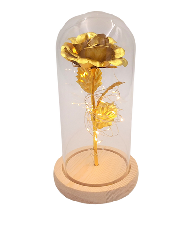 Candeeiro de noite Rosa LED com possibilidade de personalização por gravação, presente romântico, altura 21,5 cm, luz suave, decoração ideal para o quarto