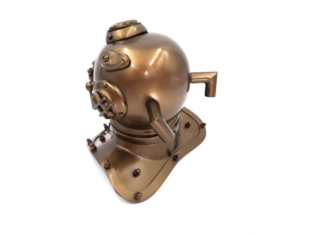 Capacete de Mergulho Dourado US Navy NC2084B em Latão com Possibilidade de Personalização por Gravação