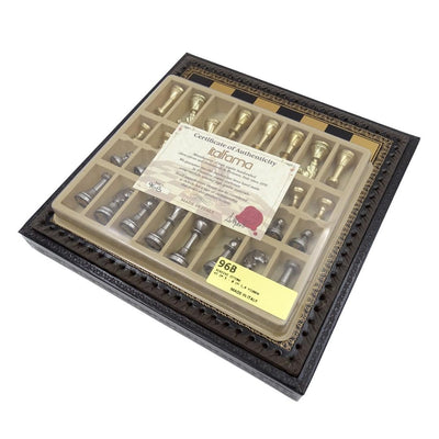 Xadrez Exclusivo de Latão Italfama 28x28 cm com Personalização por Gravação