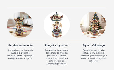 Carrossel Caixa de Música 18cm com Gravação