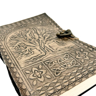 Caderno de Couro Retro Árvore da Vida com Gravação