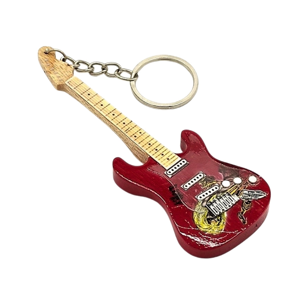 Brelok gitara w stylu Iron Maiden z możliwością personalizacji grawerem