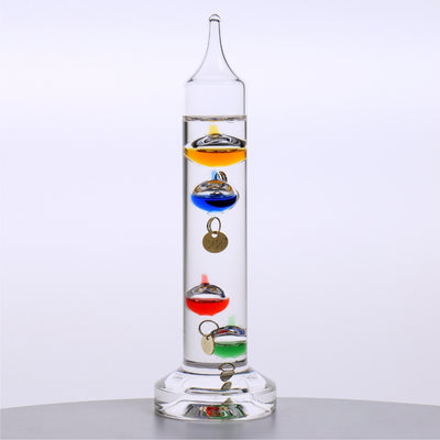 Termómetro de Galileu Galileo com Gravação Personalizada – Decoração Elegante para Interiores em Cor de Vidro