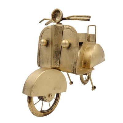 Modelo Retro de Scooter em Metal NC2860 na Cor Latão Antigo com Possibilidade de Personalização por Gravação