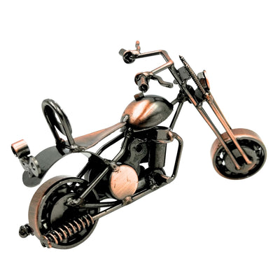 Modelo de mota Chopper M33 com gravação - metálico, cobre-antracite, 15x6x9,5 cm