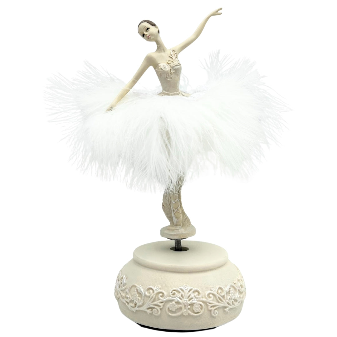 Caixa de Música Bailarina Rainha da Neve Móvel 23,5 cm com Gravação