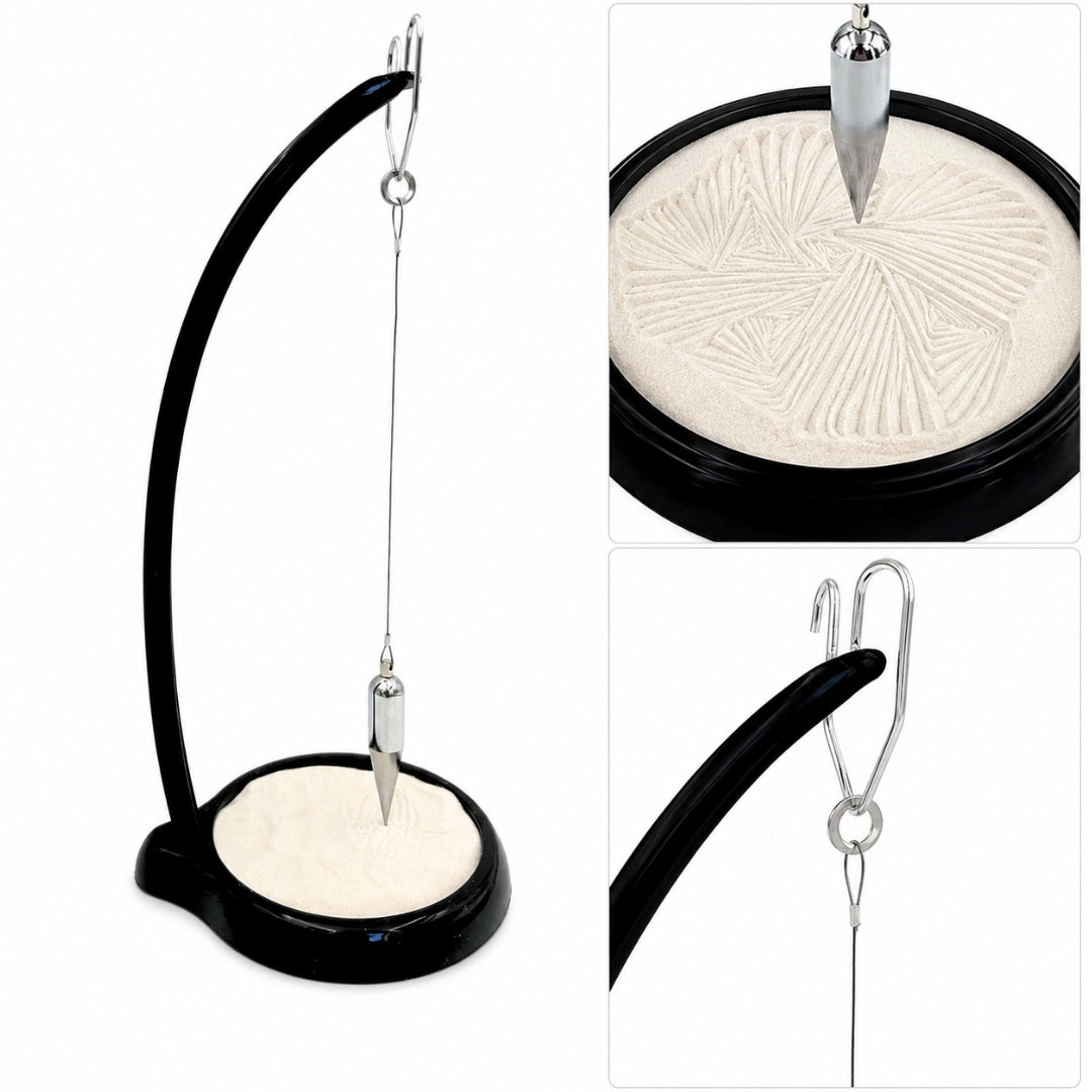 Pêndulo de Areia Sand Pendulum com Gravação - Decoração Inspiradora 38cm com Areia Cinética