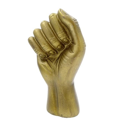 Figura Decorativa Punho Fechado em Alumínio 18cm com Possibilidade de Personalização por Gravação