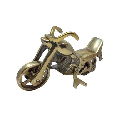 Modelo de Motociclo N-2784 com Possibilidade de Personalização de Gravação – Latão Antigo, 23 x 14 cm