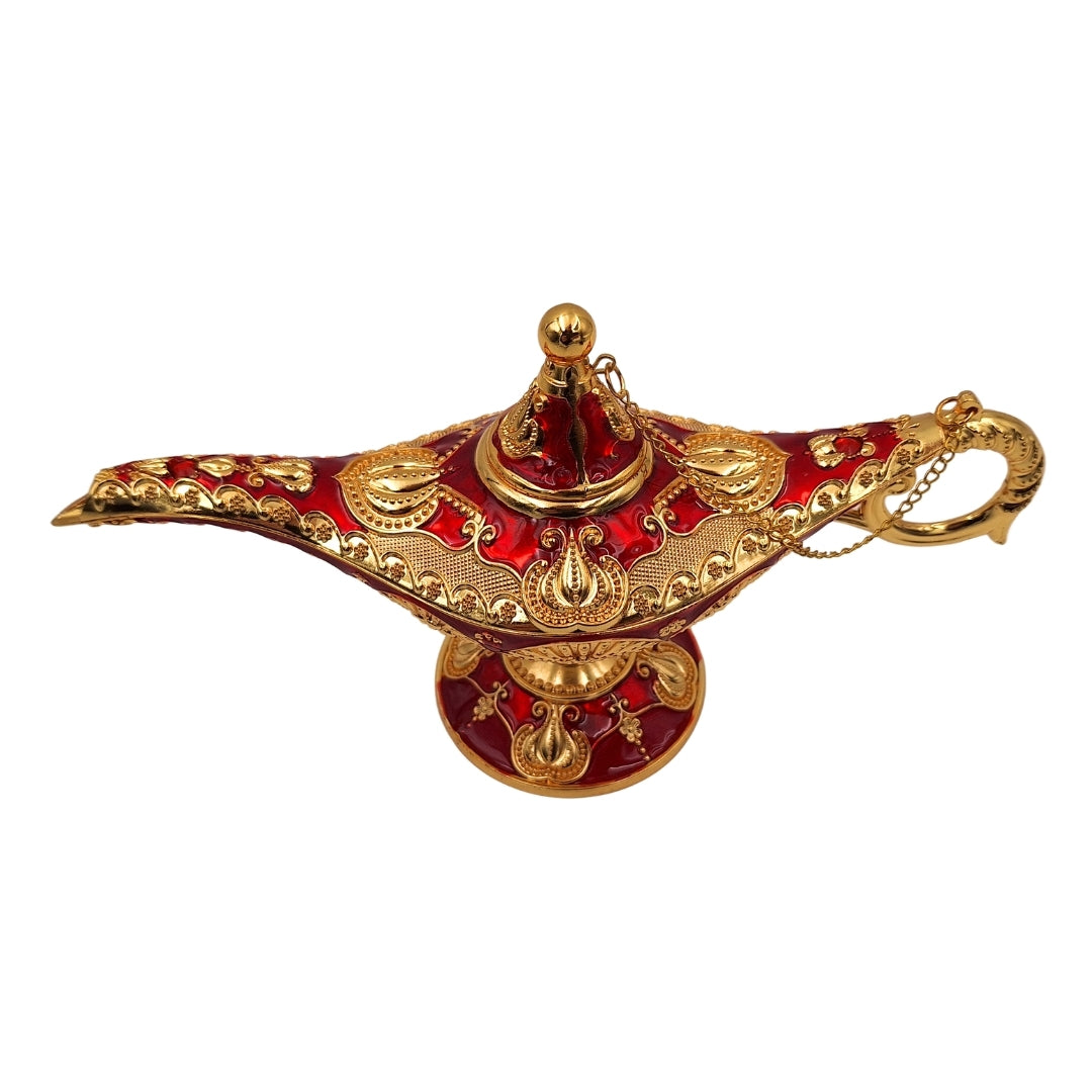 Lâmpada de Aladino LAR com belos ornamentos dourados, 22 x 7 x 11 cm