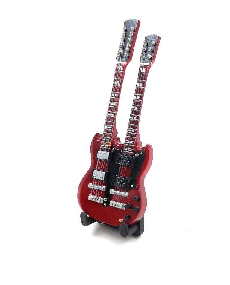 Mini Guitarra 15 cm BMG-020 no Estilo Jimmy Page com Possibilidade de Personalização por Gravação