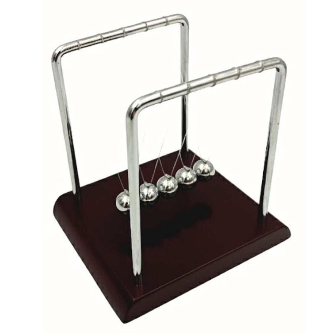 Bolas de Newton Elegantes com Gravação - Madeira Metal