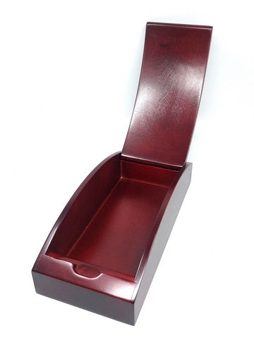 Caixa de Madeira Personalizada 21 x 9 x 5,5 cm na Cor Cereja
