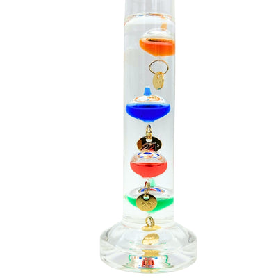 Termómetro de Galileu Galileo com Gravação Personalizada – Decoração Elegante para Interiores em Cor de Vidro