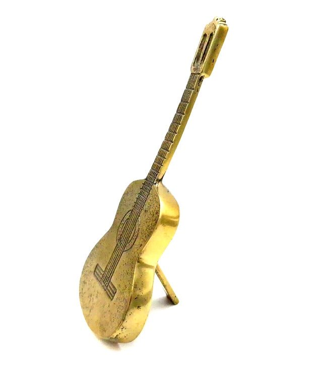Guitarra decorativa metálica MUS-20 com possibilidade de personalização por gravação