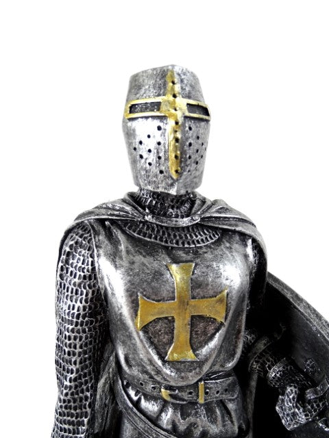 Figura de Cavaleiro Cruzado de 30cm com Gravação
