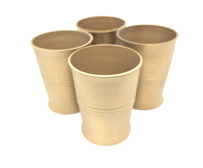 Conjunto de 4 copos de vodka em latão com possibilidade de personalização por gravação