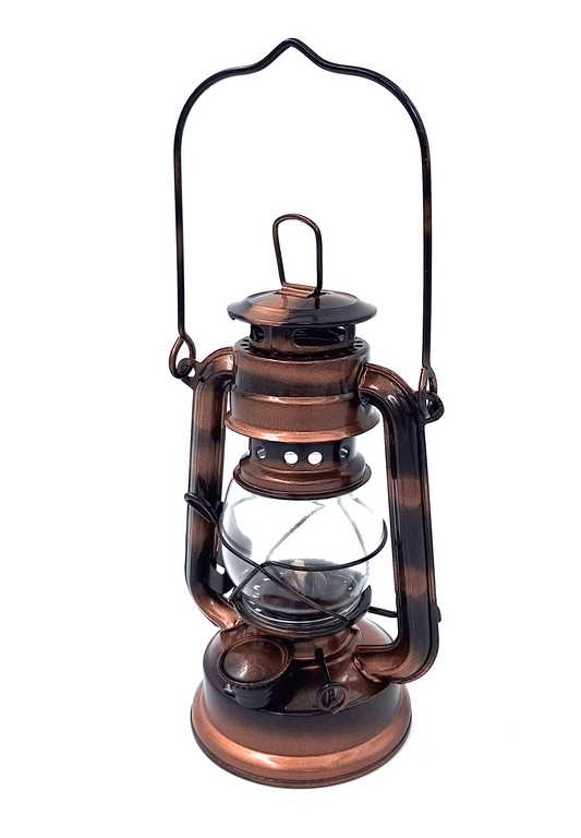 Lâmpada de petróleo náutica retro DT245F com possibilidade de personalização por gravação, ideal para presente, feita de vidro e chapa, altura 19 cm, design marinheiro